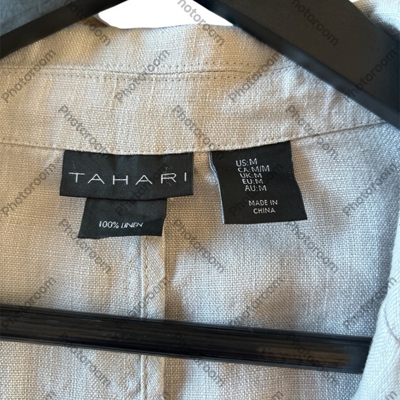 Tahari Gray Blazer Lightweight Notched Lapels - Picture 3 of 3